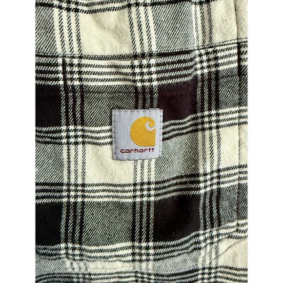 Carhartt Rugged Flex Black and White Long Sleeve Flannel Button Up 2XL - Picture 6 of 7